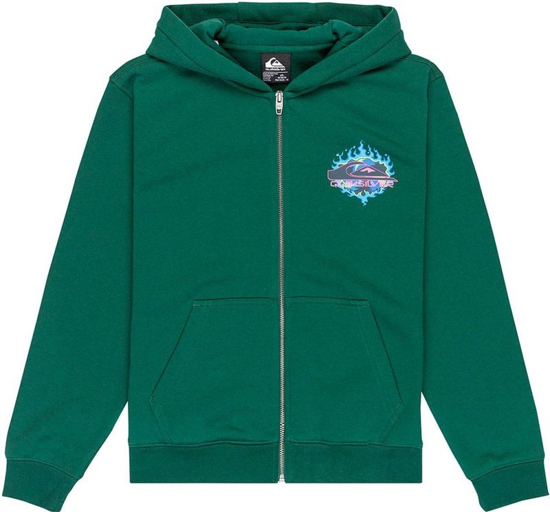 Quiksilver - Graphic Sweatshirt - Groen - Hoodie - Jongens 10 Years