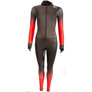 Nice rubber schaatspak power x zwart/rood (met cap) XL