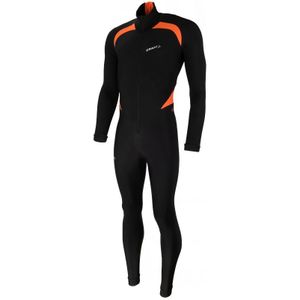 Craft Thermo schaatspak colorblock zwart/oranje S