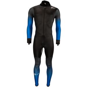 Nice rubber schaatspak power x zwart/blauw (met cap) XL