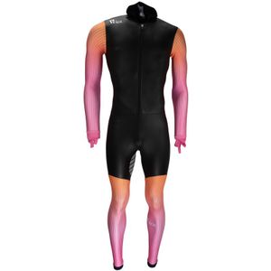 Nice rubber schaatspak power x sunset orange & pink fade (met cap) 3XS