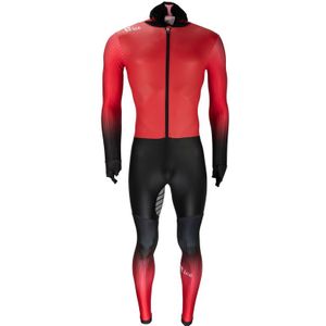 Nice rubber schaatspak power x fire red/black fade (met cap) L