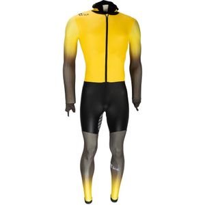 Nice rubber schaatspak power x yellow (met cap) S