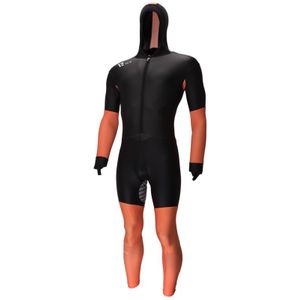 Nice rubber schaatspak power s zwart/oranje M