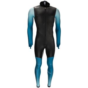 Nice rubber schaatspak power x teal blue (met cap) S