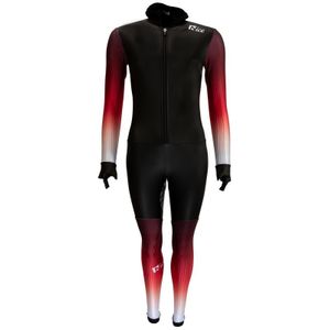 Nice rubber schaatspak power x red under (met cap) M