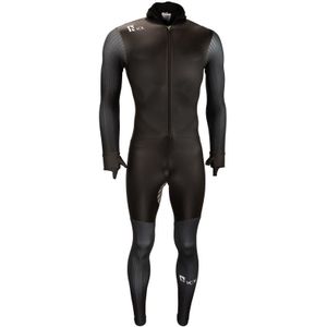 Nice rubber schaatspak power x zwart/zwart (met cap) XXS