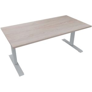 Elektrisch bureau recht 5777 - 200 x 90 cm - Alu - Eiken Robson