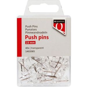 Push pins Quantore transparant 40 stuks