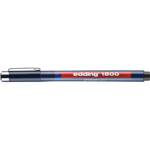 Fineliner edding 1800 zwart 0.7mm