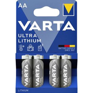 Batterij Varta Ultra lithium 4xAA