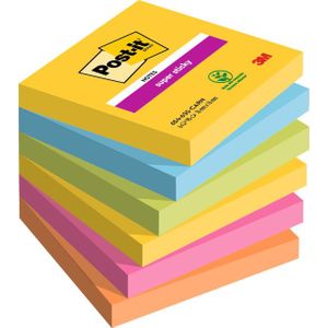 Memoblok 3M Post-it 654 Super Sticky 76x76mm Rio