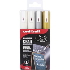 Krijtstift Uni-ball Chalk rond set Ãƒ 4 stuks