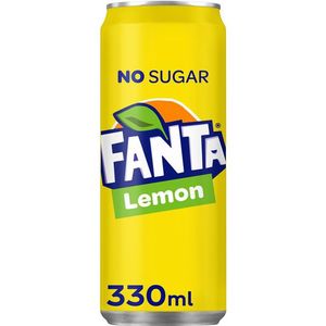 Frisdrank Fanta lemon zero blik 330ml