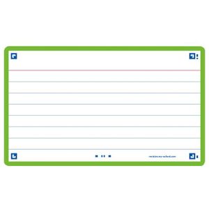 Flashcard Oxford 2.0 75x125mm 80vel 250gr lijn groen