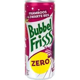 Fruitdrank DubbelFrisss framboos zwarte bes zero blik 250ml