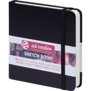 Schetsboek Talens Art Creation zwart 12x12 cm