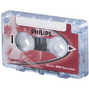 Cassette dicteer Philips LFH 0005 2x15min met clip