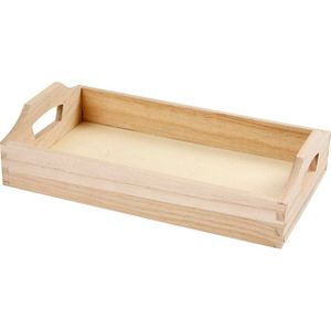 Dienblad Creotime hout 30x17x5cm