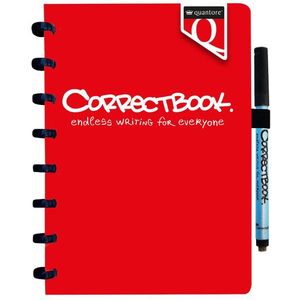 Notitieboek Correctbook Quantore A5 lijn 40blz rood