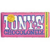 Chocolade Tony's Chocolonely reep 180gr wit framboos knettersuiker