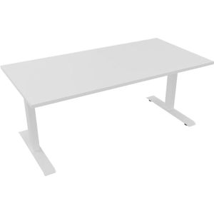 Elektrisch bureau recht 5777 - 200 x 80 cm. - Wit - Wit