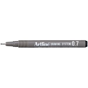 Fineliner Artline 0.7mm zwart