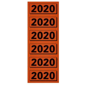 Rugetiket Elba 2020 57x25mm rood