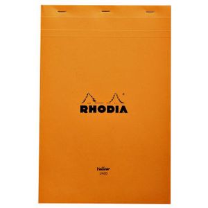 Schrijfblok Rhodia A4 lijn 80 vel 80gr geel