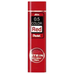 Potloodstift Pentel 0.5mm rood koker Ãƒ 20 stuks