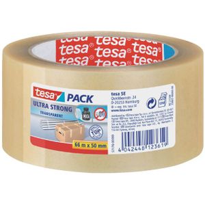 Verpakkingstape Tesa 50mmx66m transparant ultra sterk PVC (kantoor) | € 5  bij Goedkoopste-Kantoorartikelen.nl | beslist.nl