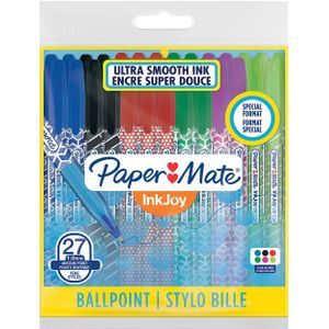 Balpen Paper Mate Inkjoy 100 Wrap set Ãƒ 6 kleuren 27 stuks