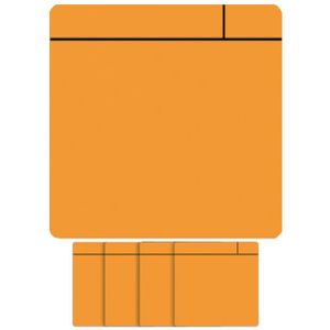 Magneet scrum 75x75mm oranje
