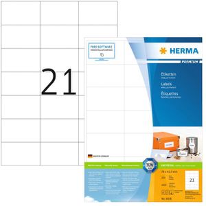 Etiket HERMA 4616 70x42.3mm premium wit 4200stuks