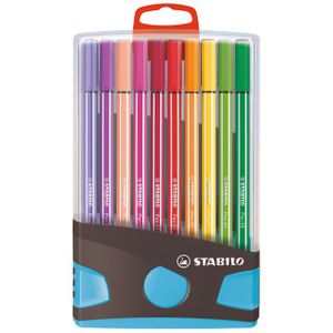 Viltstift STABILO Pen 68 ColorParade turquoise etui Ãƒ 20 kleuren