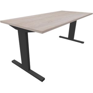 Recht bureau - 180 x 90 cm. - Zwart - Eiken Robson