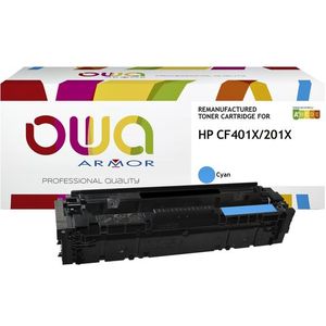 Tonercartridge OWA alternatief tbv HP CF401X blauw