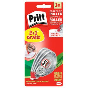 Correctieroller Pritt compact flex 4.2mm x 10m blister 2+1 gratis