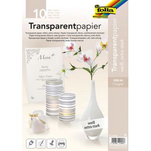 Transparant papier Folia A4 115gr wit