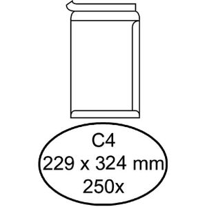 Envelop Quantore akte C4 229x324mm zelfklevend wit 250stuks