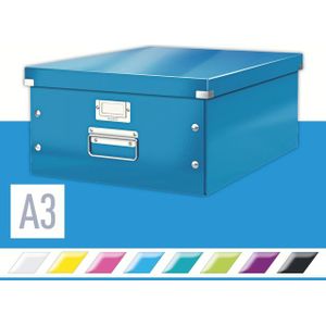 Opbergbox Leitz WOW Click & Store 369x200x482mm blauw