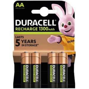 Duracell Rechargeable AA 1300mAh batterijen - 4 stuks