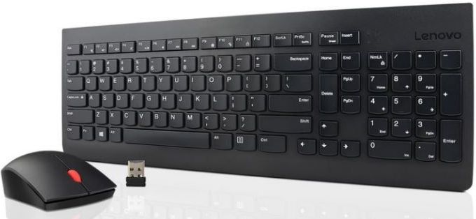 Lenovo 4X30M39469 toetsenbord Inclusief muis RF Draadloos Frans Zwart