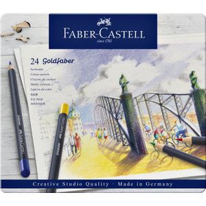 Kleurpotloden Faber-Castell Goldfaber blik Ãƒ 24 stuks assorti