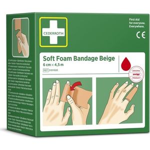 Cederroth - Soft Foam Bandage - Beige - 6 cm x 4,5 m