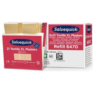 Salvequick - Textielpleisters - Extra Groot - 6x 21 Stuks