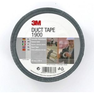 Plakband 3M 1900 Duct Tape 50mmx50m zwart