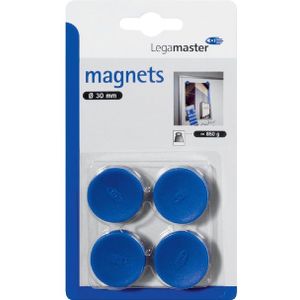 Magneet Legamaster 30mm 850gr blauw 4stuks