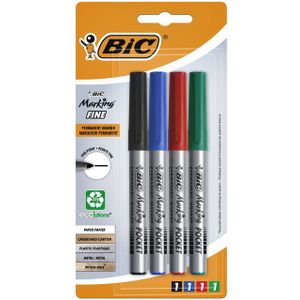 Viltstift Bic Ecolutions rond 1.1mm blister Ãƒ 4 kleuren