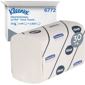 Handdoek Kleenex Ultra i-vouw 2-laags 21,5x41,5cm 30x94stuks wit 6772